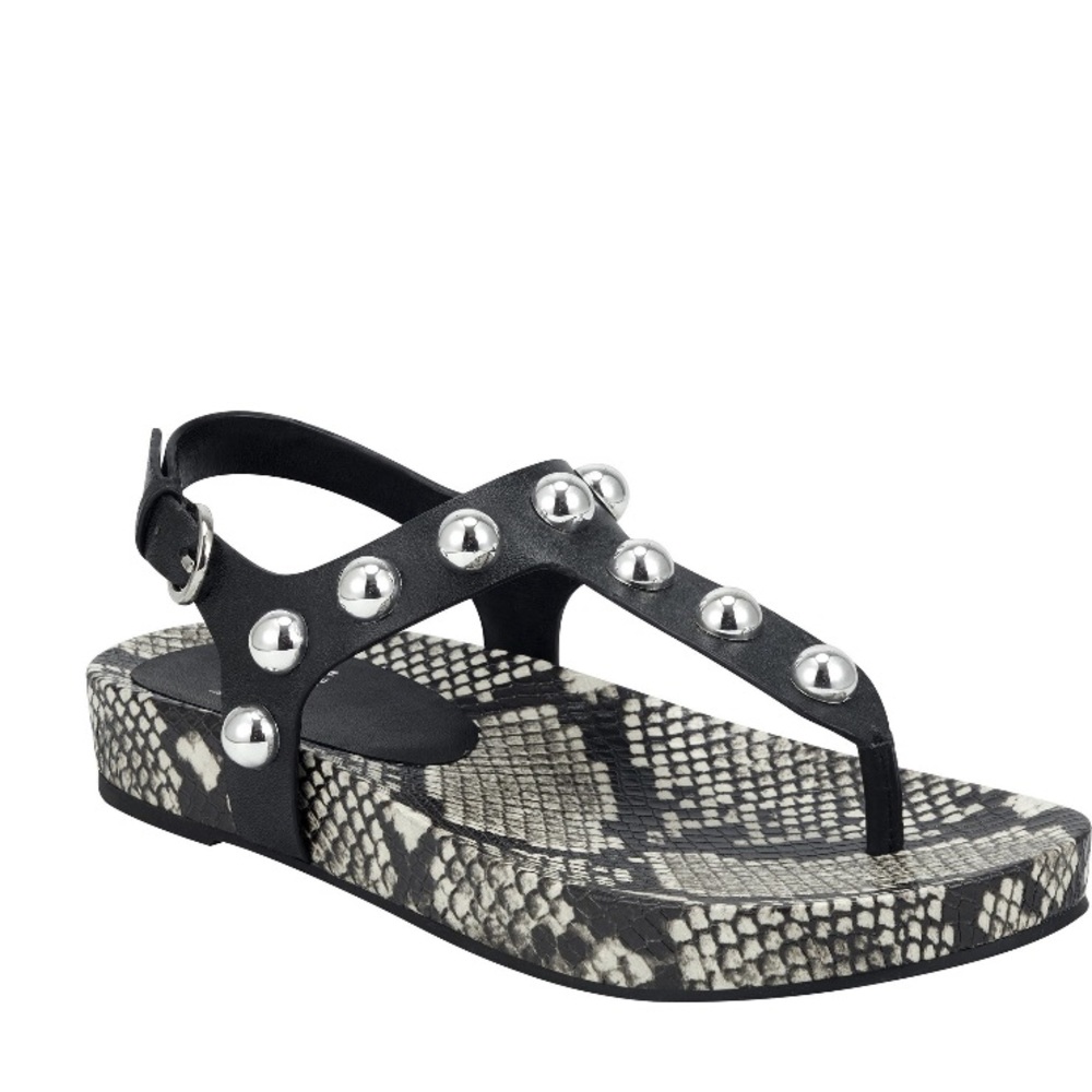 Black Studded Sandals